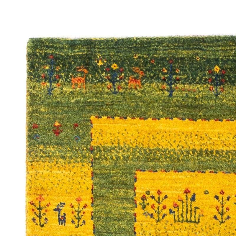 Gabbeh Tæppe - Loribaft Persisk - 128 x 76 cm - grøn