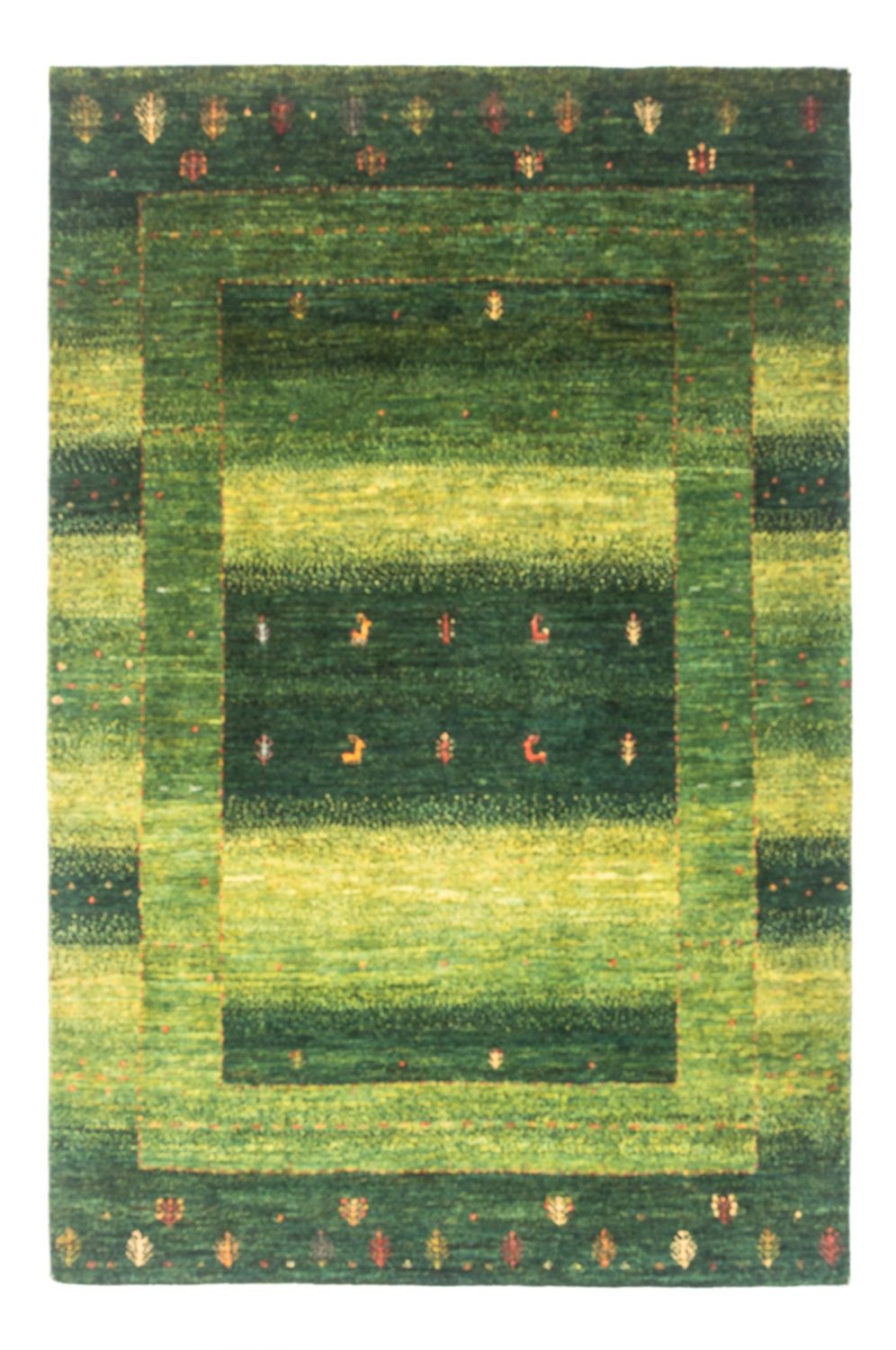Gabbeh Tæppe - Loribaft Persisk - 148 x 98 cm - grøn