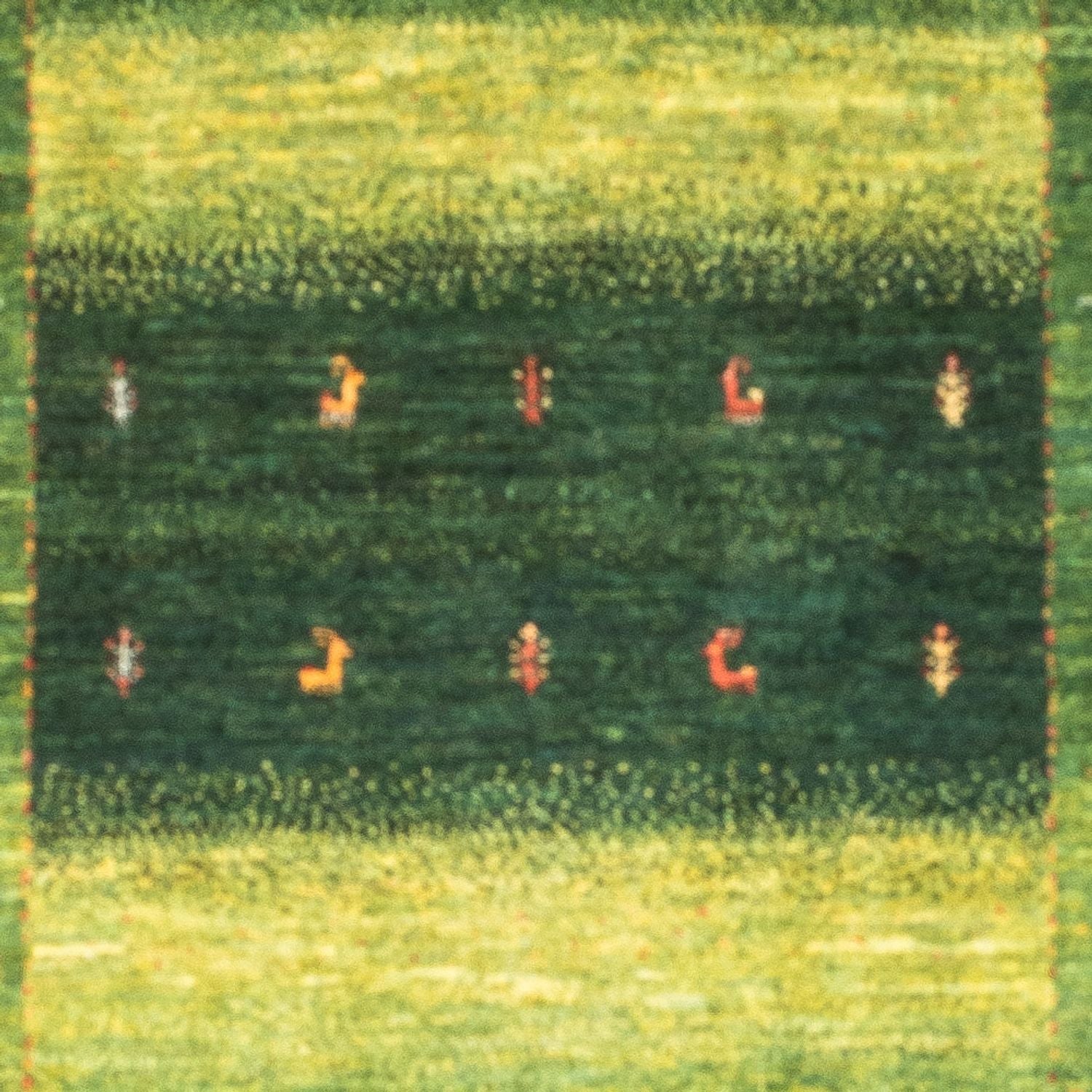 Gabbeh Tæppe - Loribaft Persisk - 148 x 98 cm - grøn