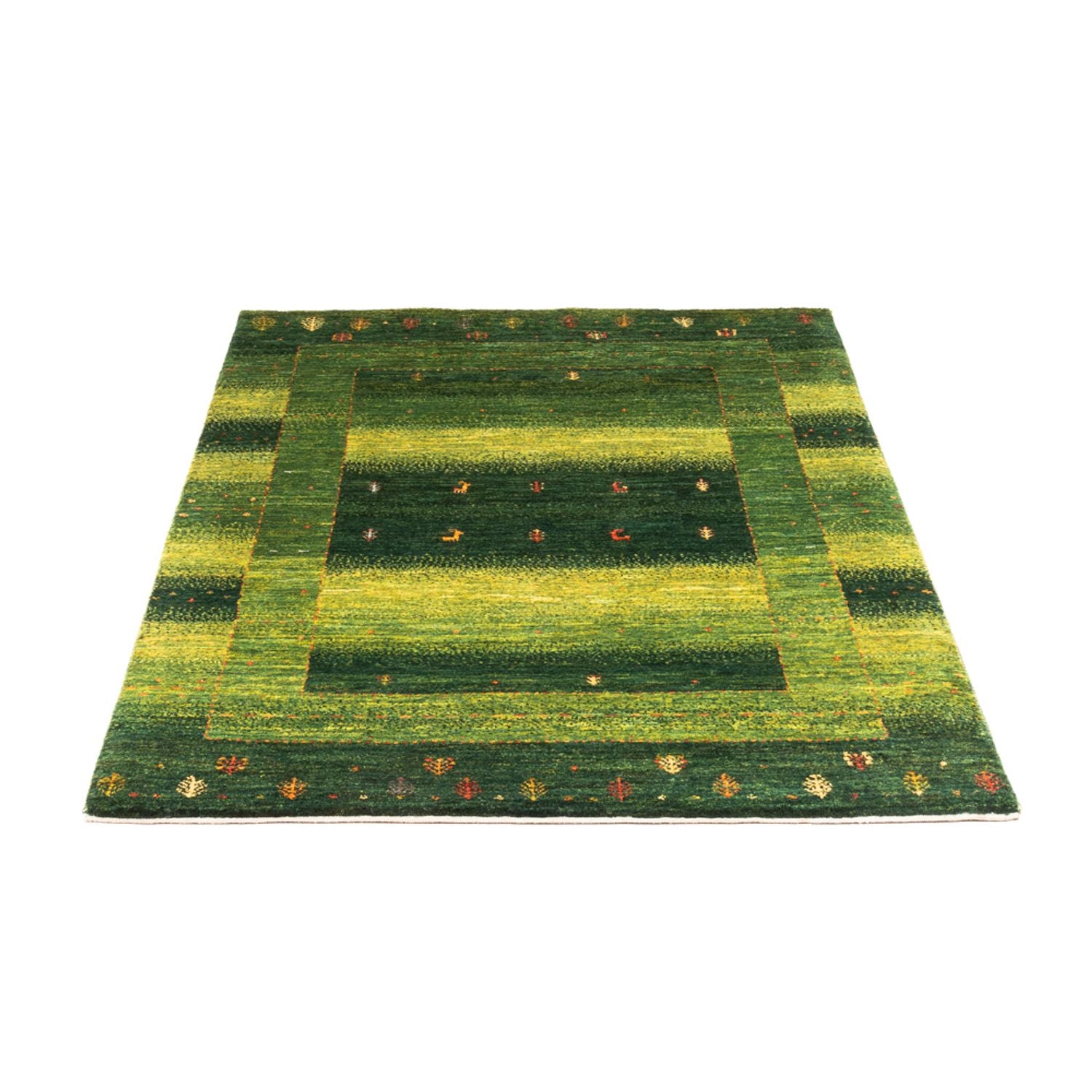 Gabbeh Tæppe - Loribaft Persisk - 148 x 98 cm - grøn