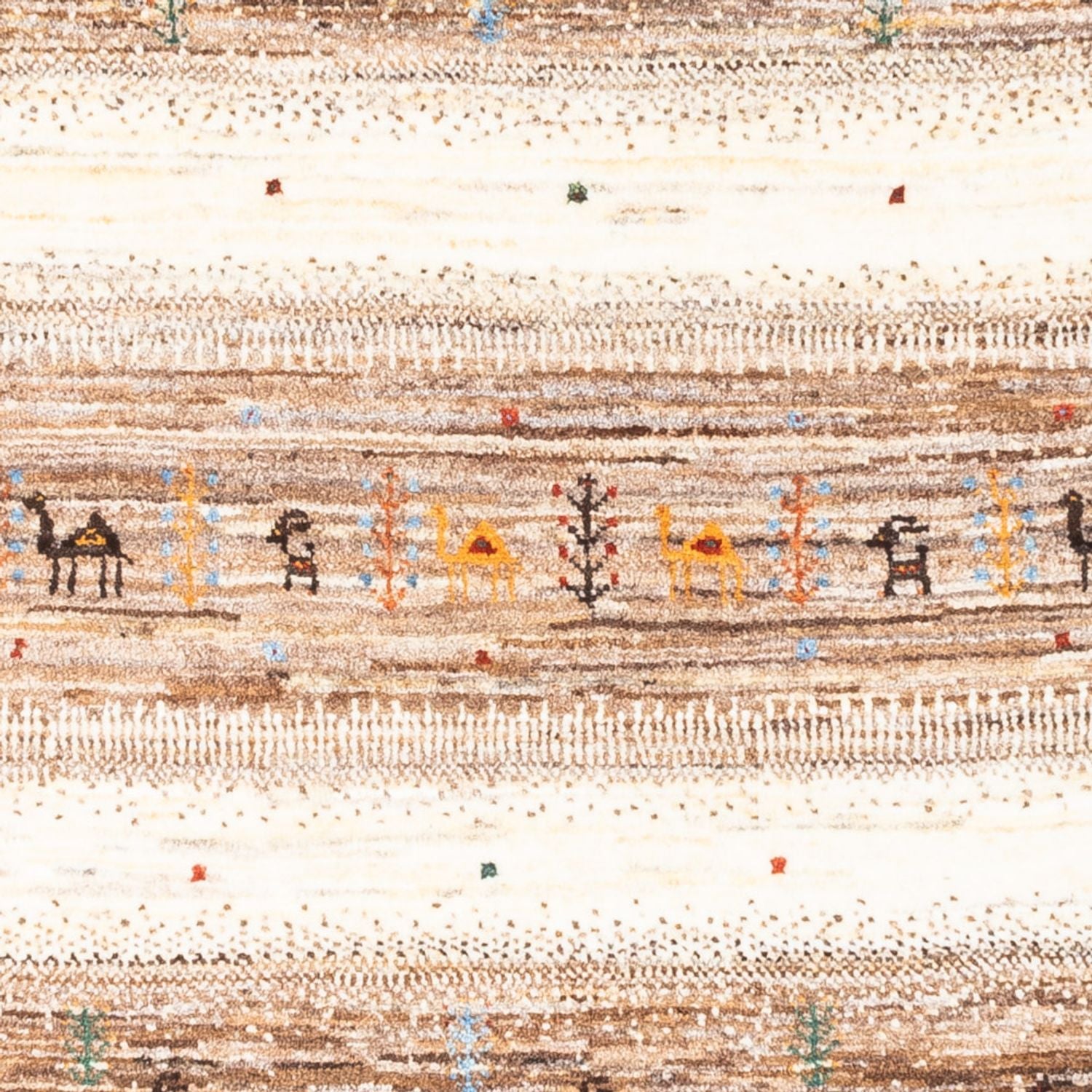 Gabbeh Tæppe - Loribaft Persisk - 122 x 82 cm - grå