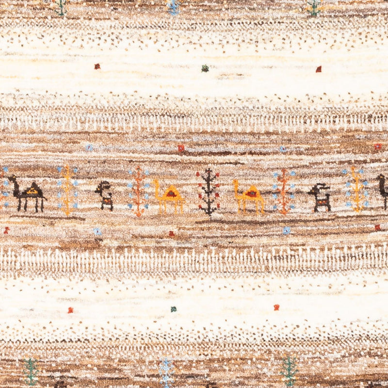 Gabbeh Tæppe - Loribaft Persisk - 122 x 82 cm - grå