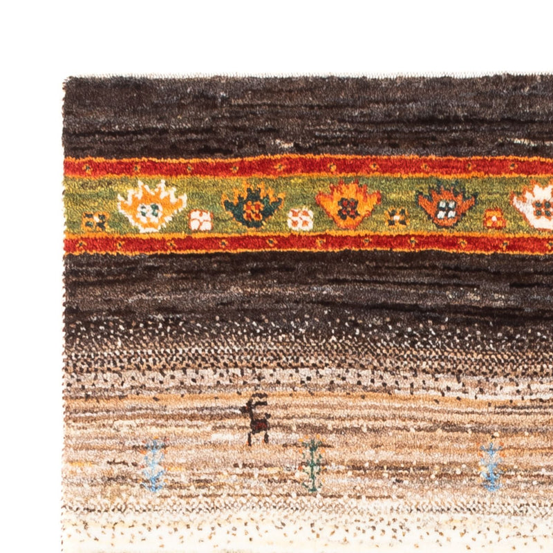 Gabbeh Tæppe - Loribaft Persisk - 122 x 82 cm - grå
