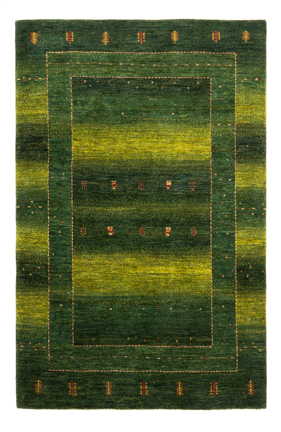 Gabbeh Tæppe - Loribaft Persisk - 176 x 120 cm - grøn