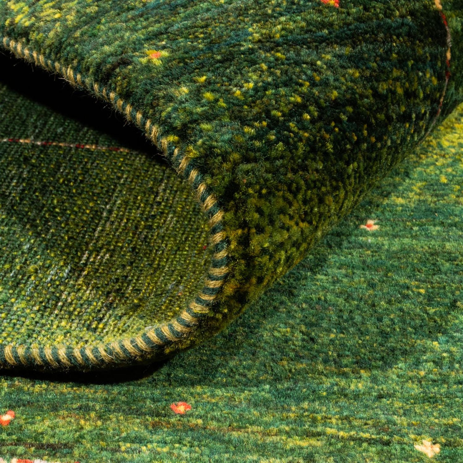 Gabbeh Tæppe - Loribaft Persisk - 176 x 120 cm - grøn