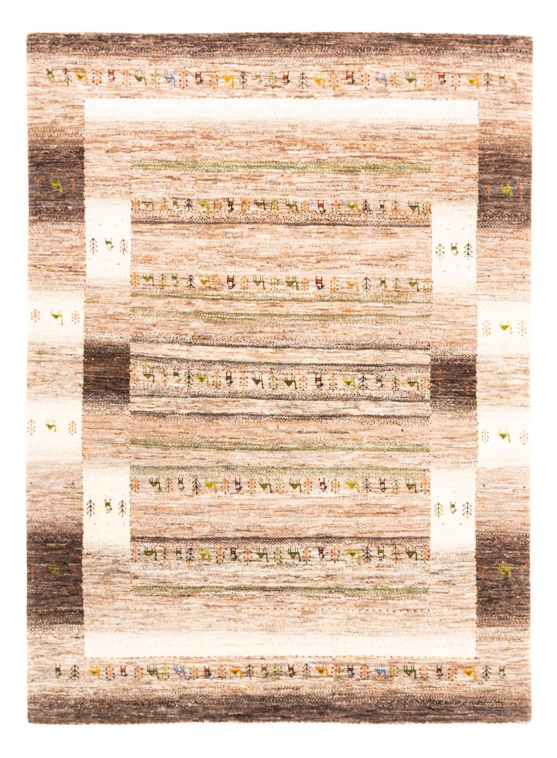 Gabbeh Tæppe - Loribaft Persisk - 231 x 175 cm - grå