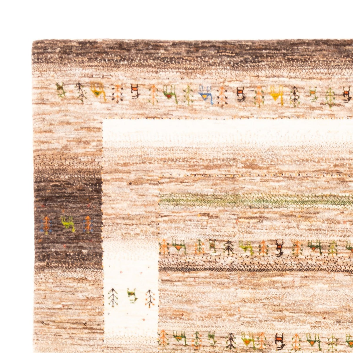 Gabbeh Tæppe - Loribaft Persisk - 231 x 175 cm - grå