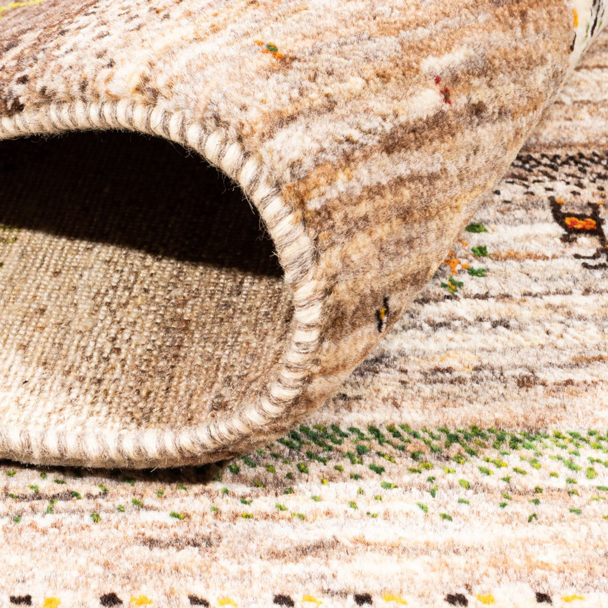 Gabbeh Tæppe - Loribaft Persisk - 231 x 175 cm - grå