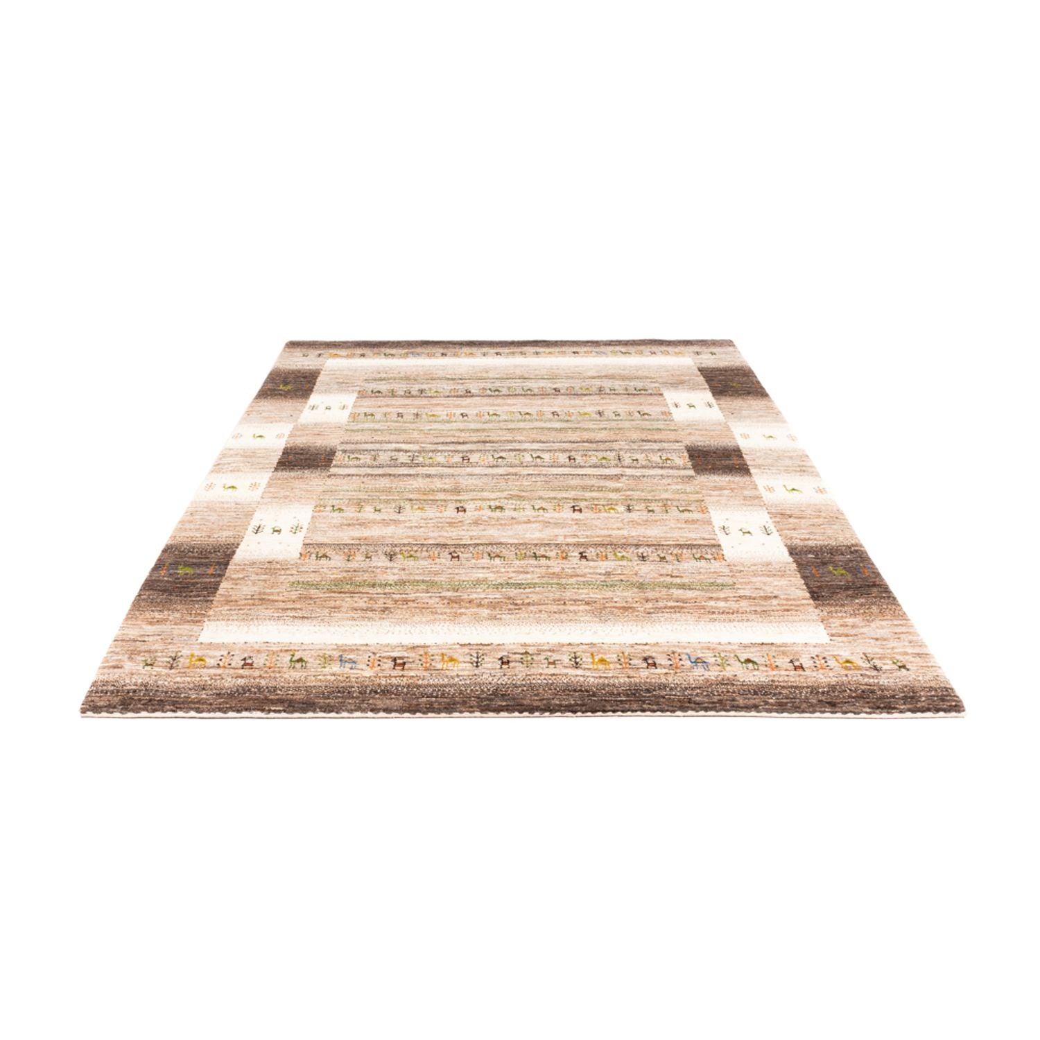 Gabbeh Tæppe - Loribaft Persisk - 231 x 175 cm - grå