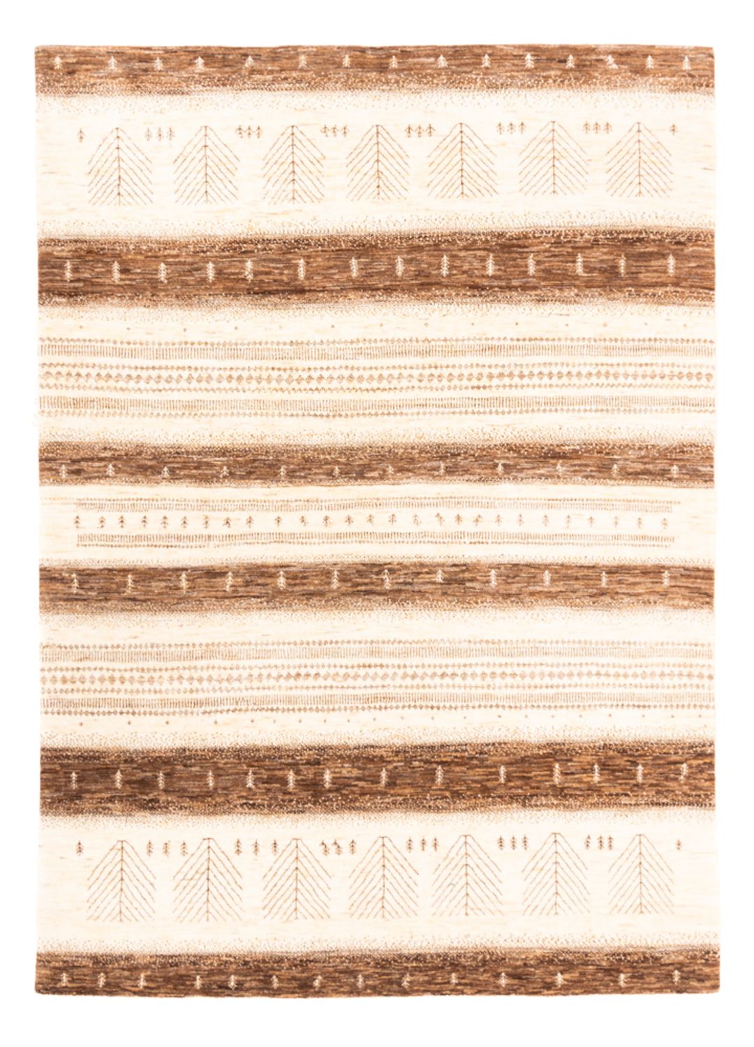 Gabbeh Tæppe - Loribaft Persisk - 251 x 182 cm - natur