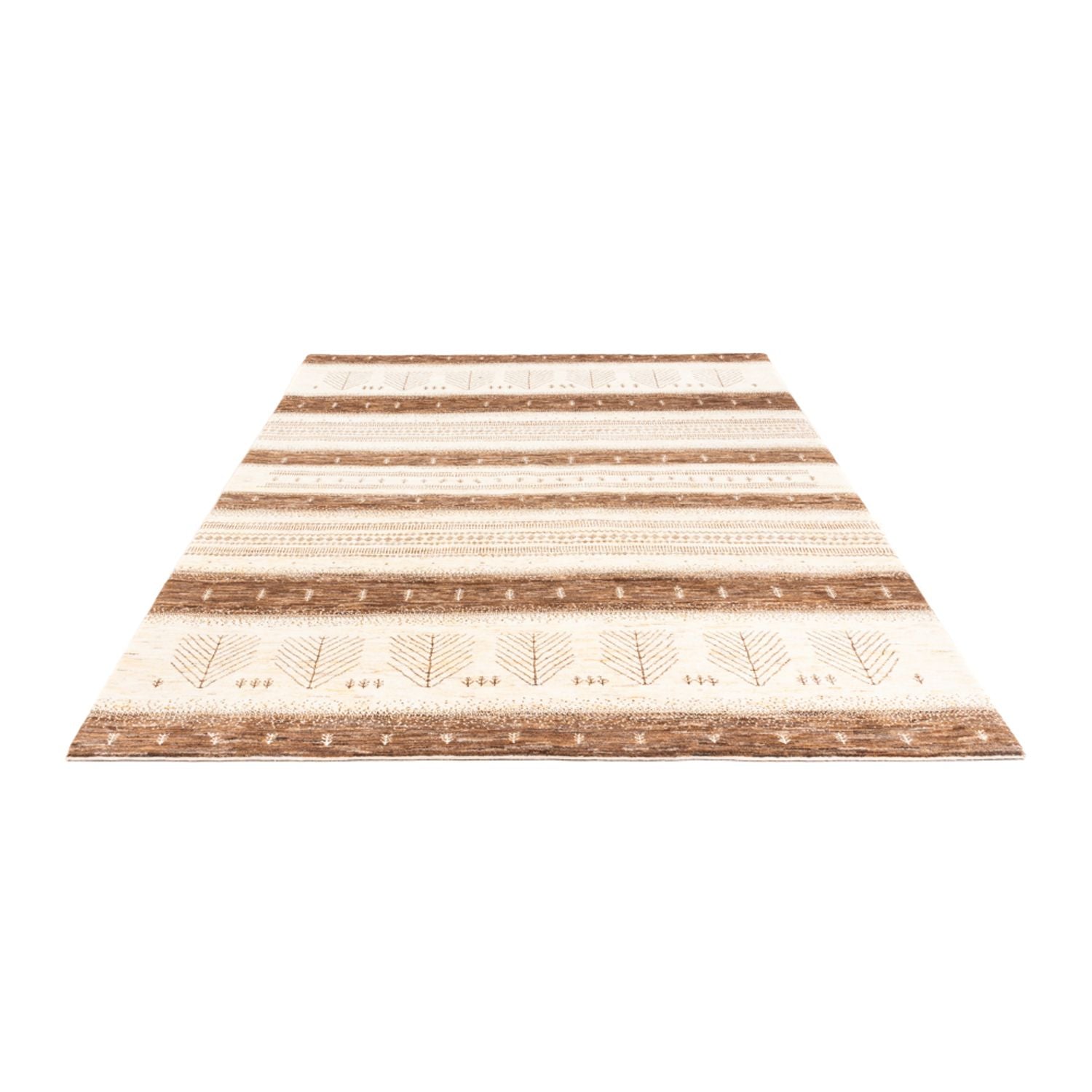 Gabbeh Tæppe - Loribaft Persisk - 251 x 182 cm - natur
