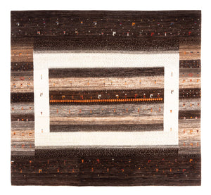 Gabbeh Tæppe - Loribaft Persisk - Royal firkantet  - 198 x 212 cm - natur