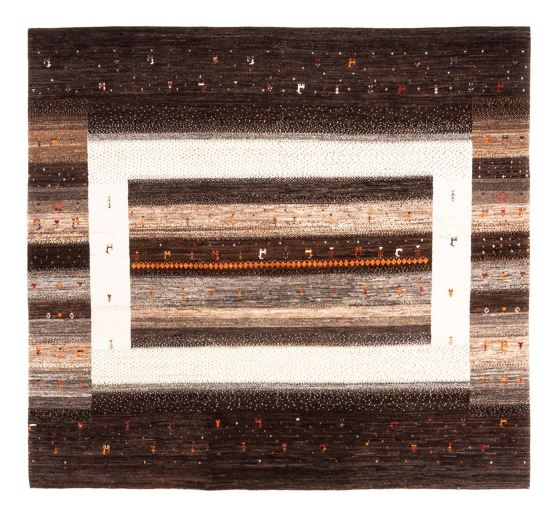 Gabbeh Tæppe - Loribaft Persisk - Royal firkantet  - 198 x 212 cm - natur