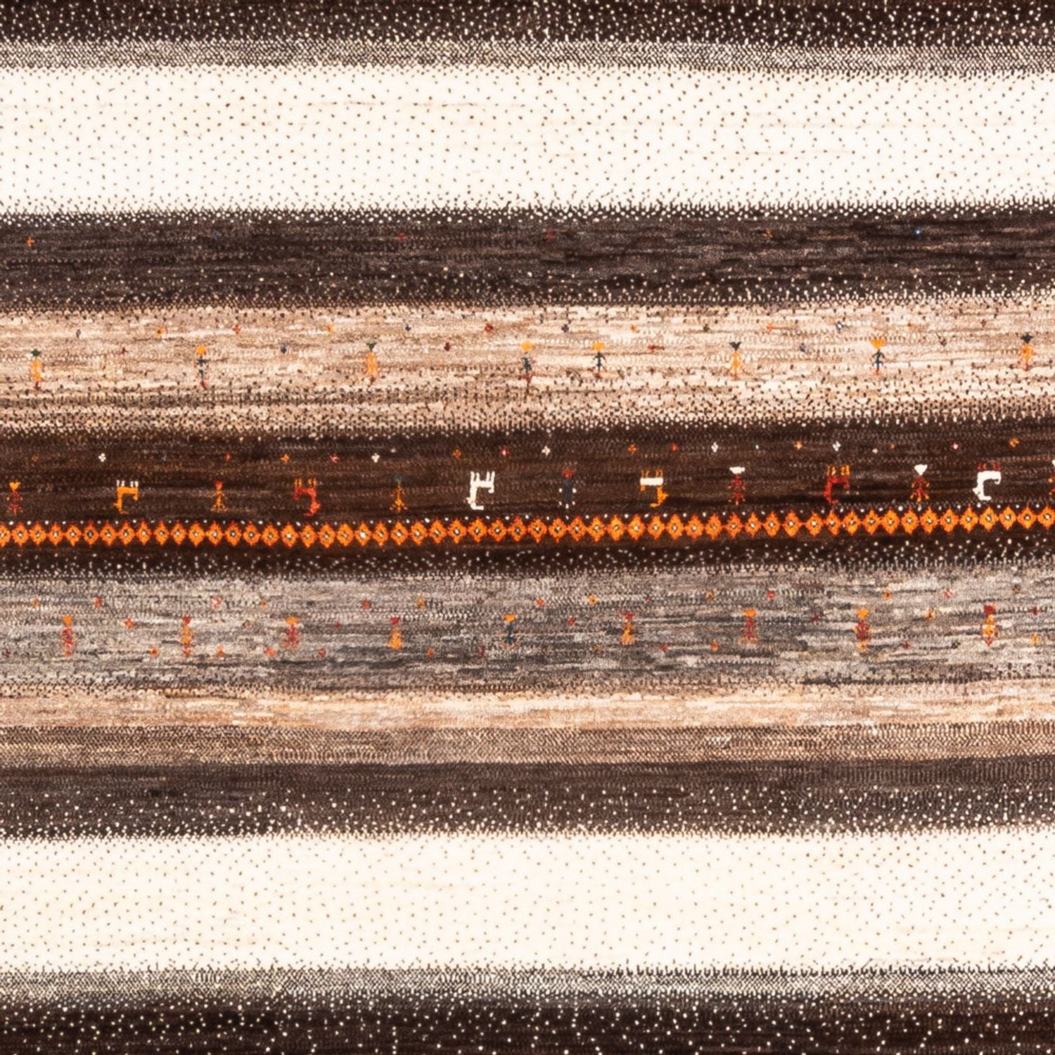 Gabbeh Tæppe - Loribaft Persisk - Royal firkantet  - 198 x 212 cm - natur
