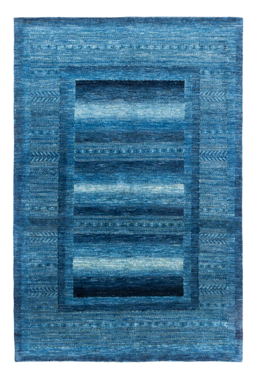 Gabbeh Tæppe - Loribaft Persisk - 255 x 177 cm - blå