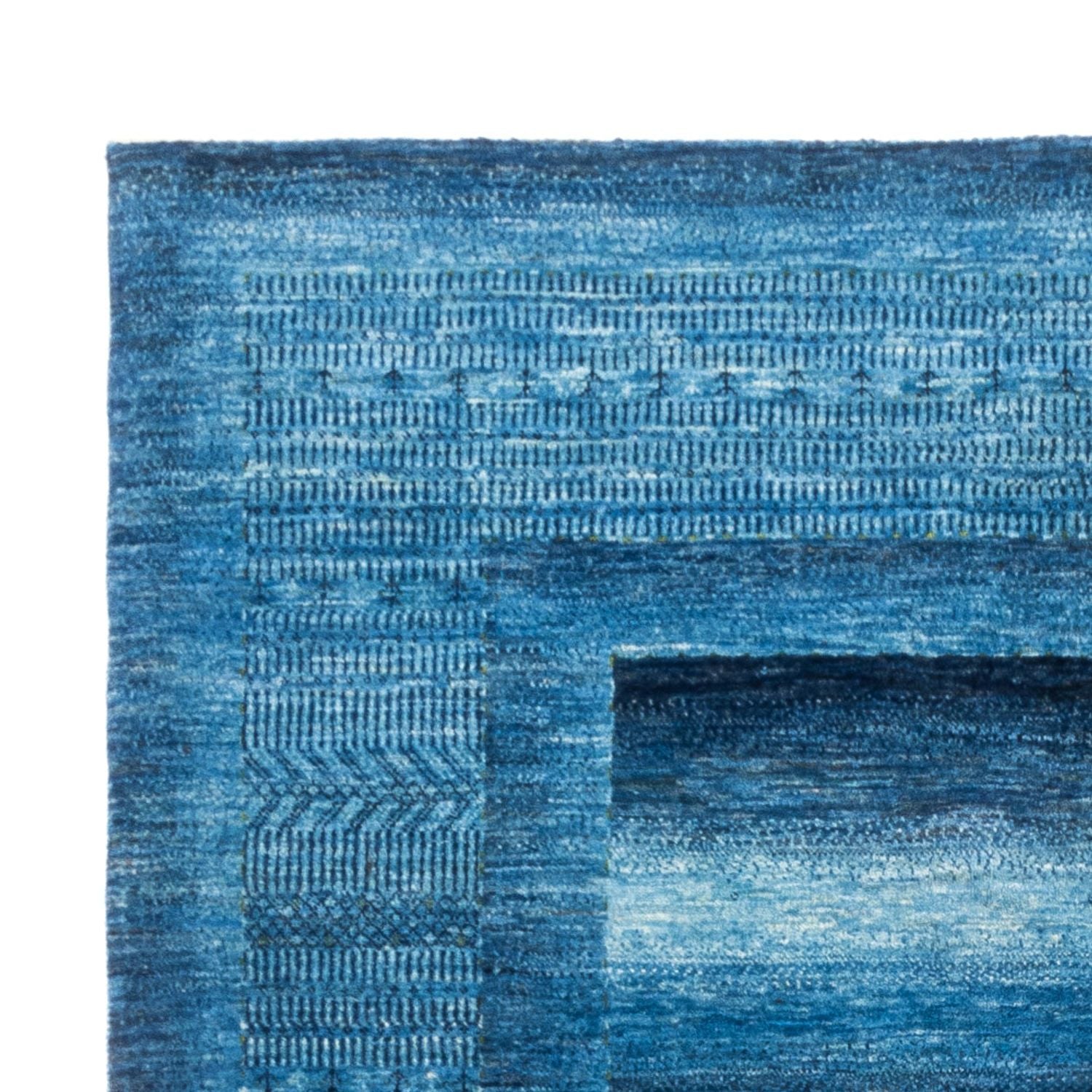 Gabbeh Tæppe - Loribaft Persisk - 255 x 177 cm - blå