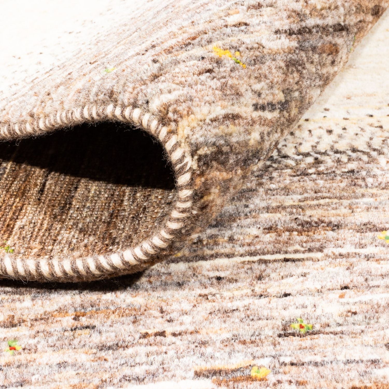 Gabbeh Tæppe - Loribaft Persisk - 252 x 174 cm - natur