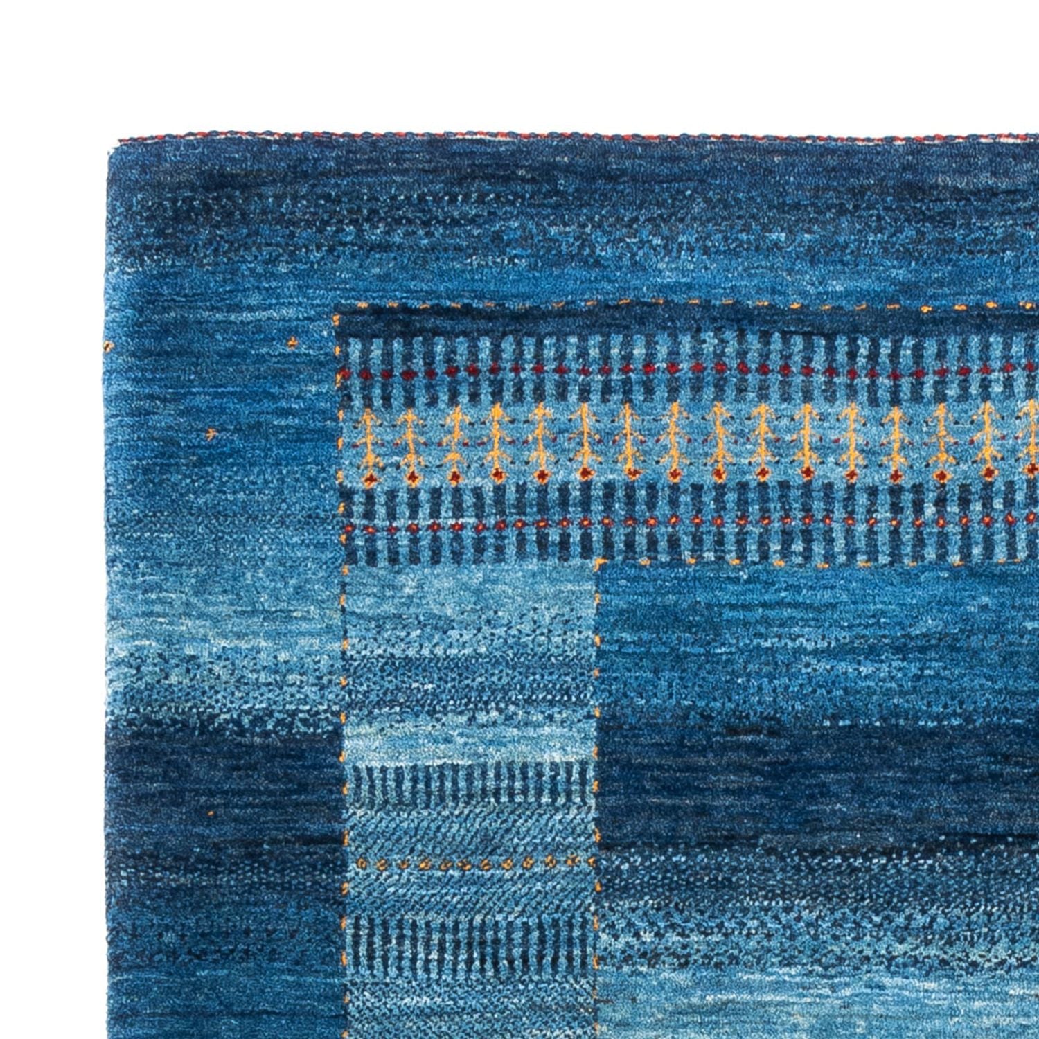 Gabbeh Tæppe - Loribaft Persisk - 183 x 126 cm - blå