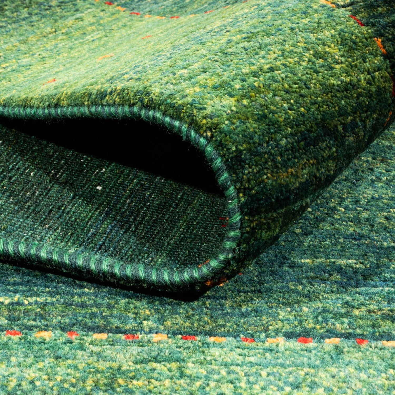Gabbeh Tæppe - Loribaft Persisk - 192 x 126 cm - grøn
