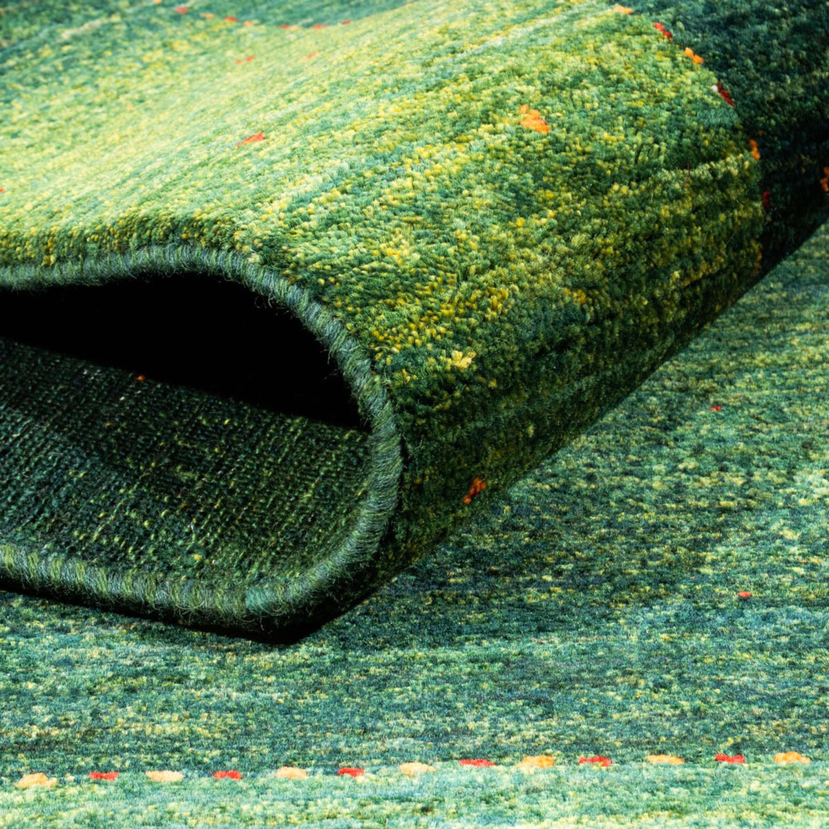 Gabbeh Tæppe - Loribaft Persisk - 187 x 127 cm - grøn