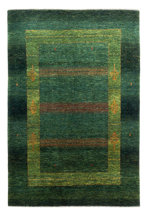 Gabbeh Tæppe - Loribaft Persisk - 190 x 132 cm - grøn