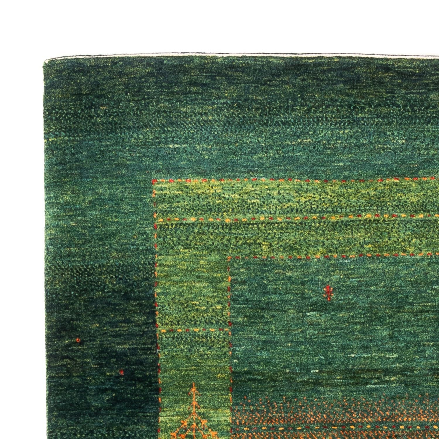 Gabbeh Tæppe - Loribaft Persisk - 190 x 132 cm - grøn