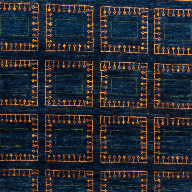 Gabbeh Tæppe - Loribaft Persisk - 253 x 180 cm - blå