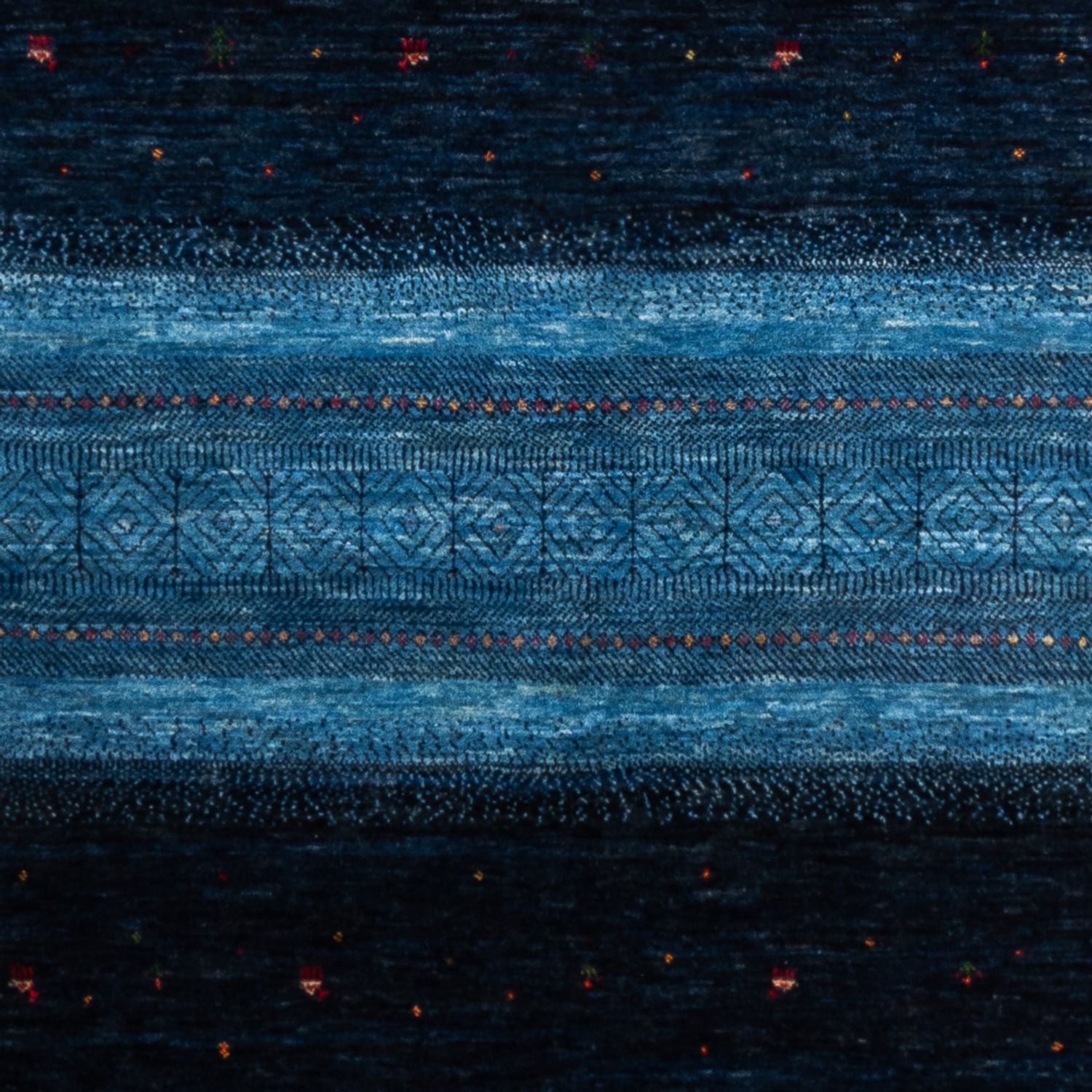 Gabbeh Tæppe - Loribaft Persisk - 256 x 180 cm - blå