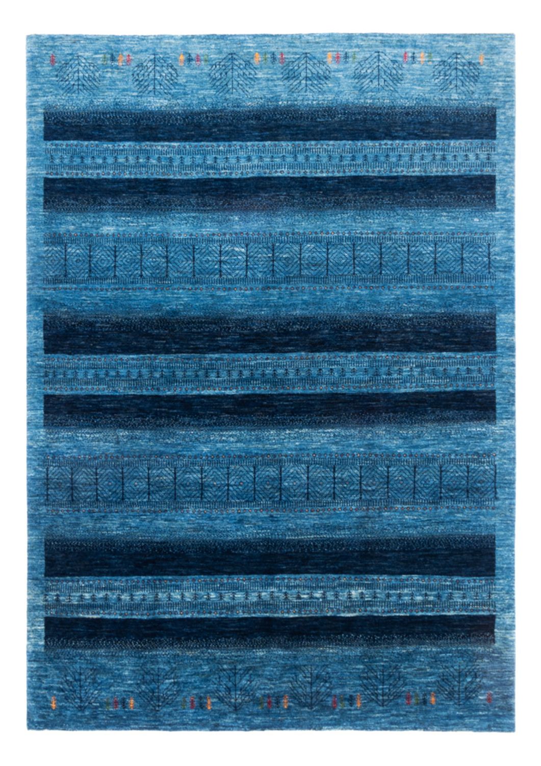 Gabbeh Tæppe - Loribaft Persisk - 244 x 178 cm - blå