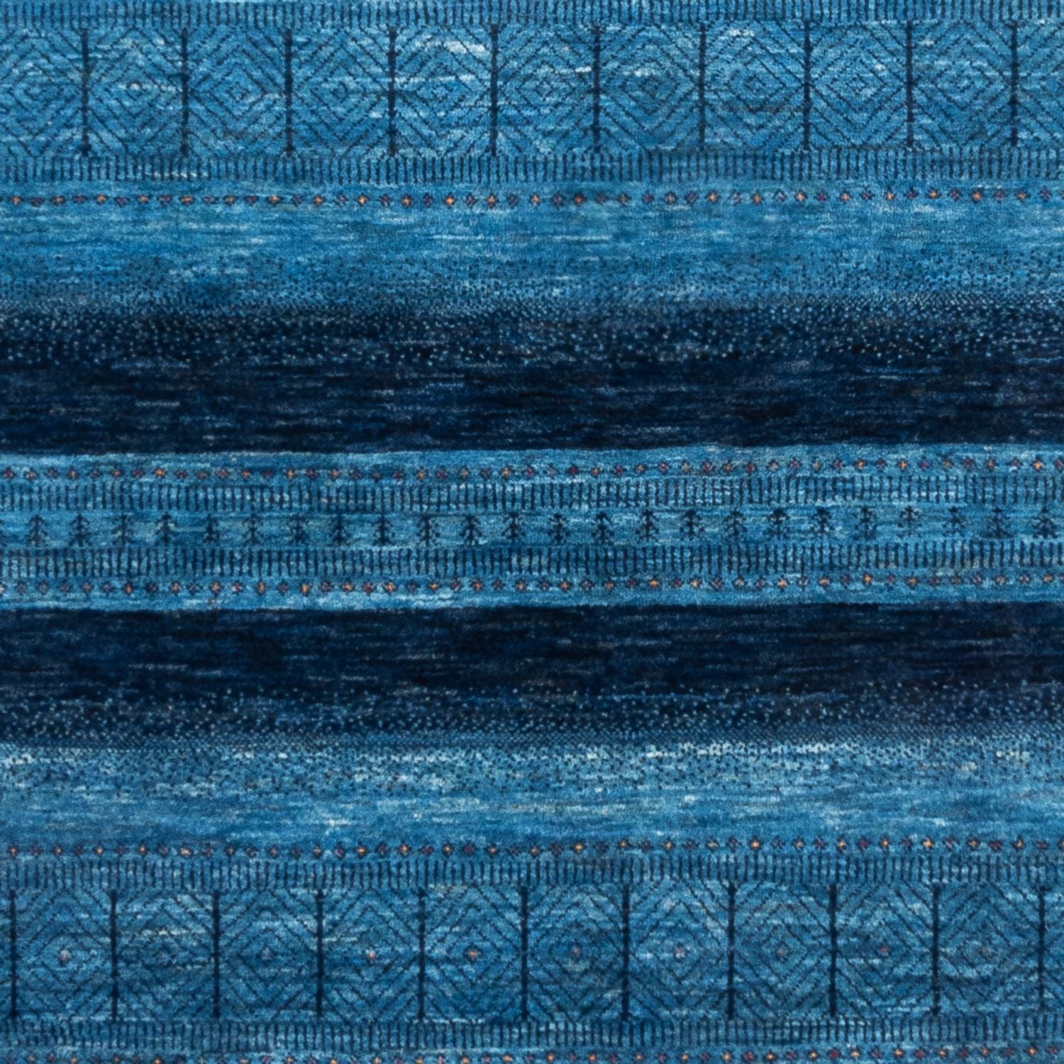 Gabbeh Tæppe - Loribaft Persisk - 244 x 178 cm - blå