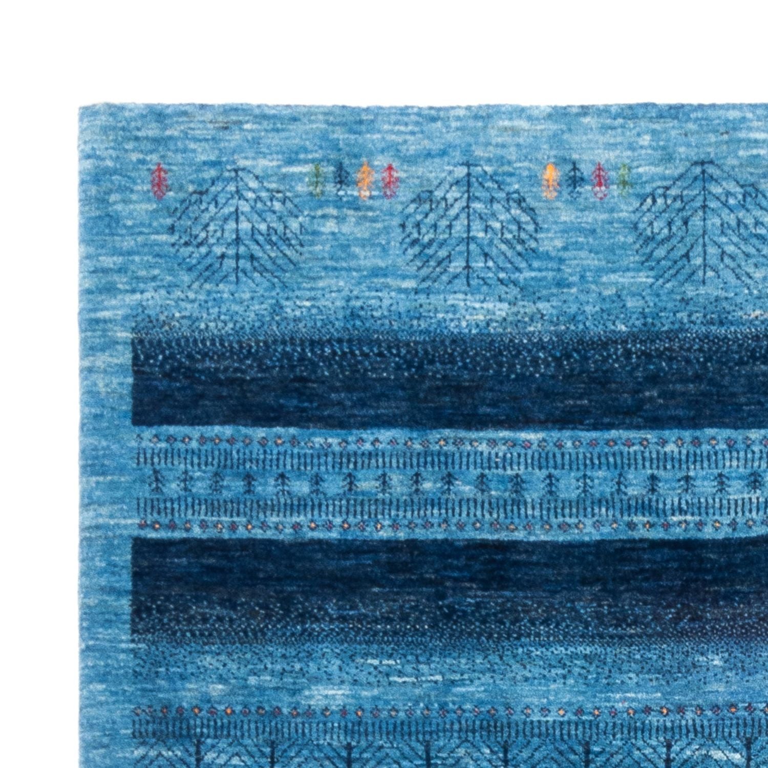 Gabbeh Tæppe - Loribaft Persisk - 244 x 178 cm - blå