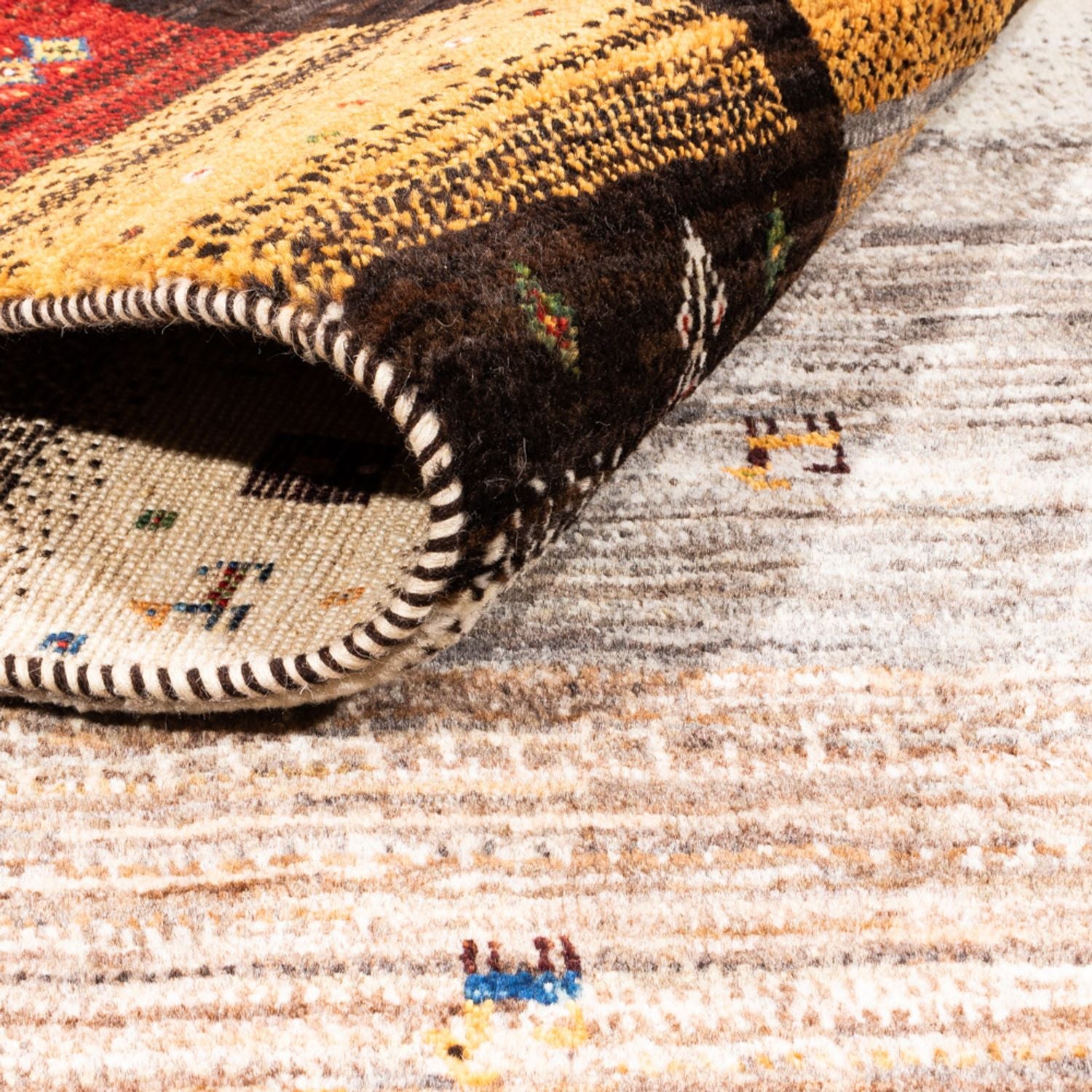 Gabbeh Tæppe - Loribaft Persisk - Royal - 237 x 177 cm - flerfarvet