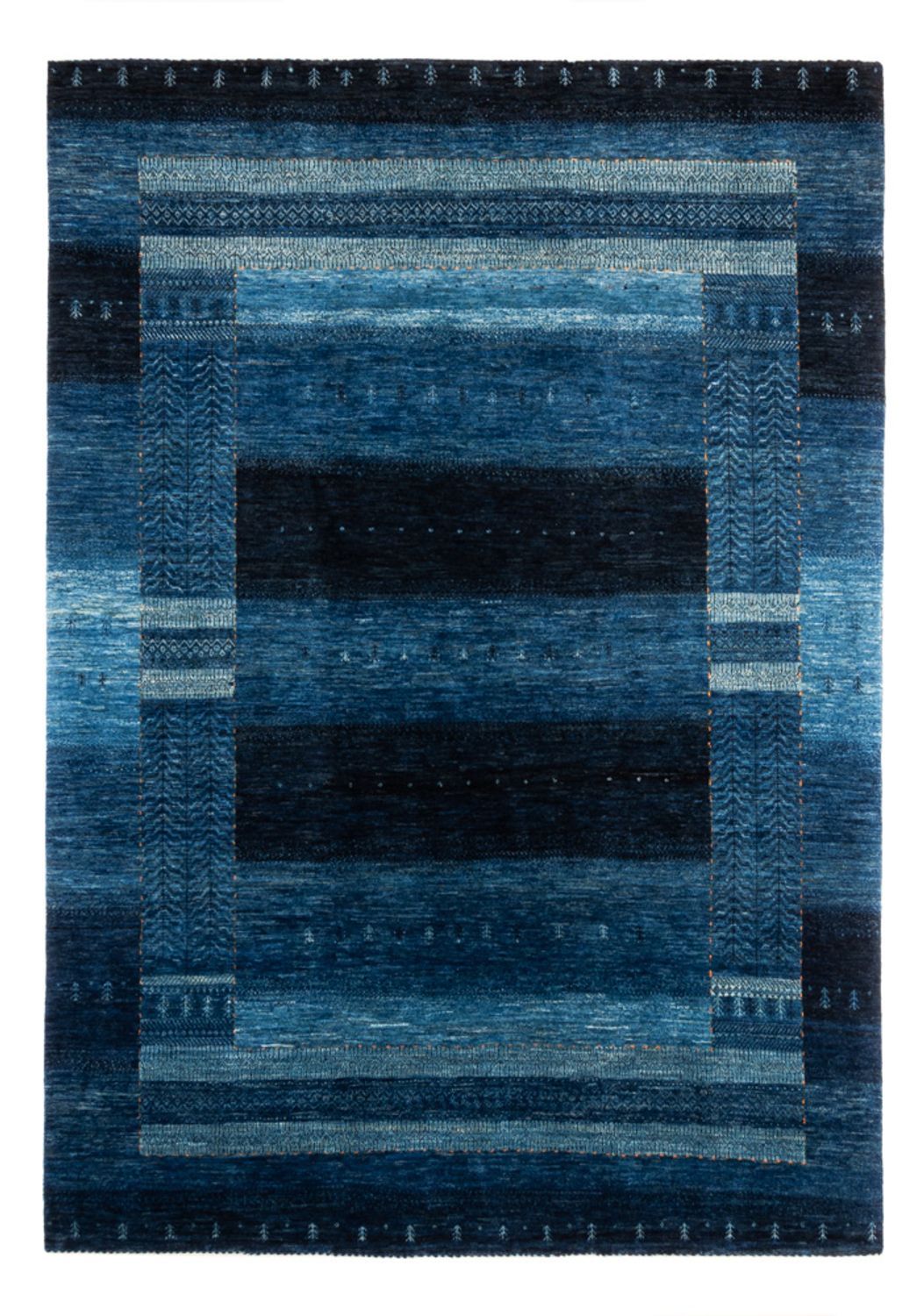 Gabbeh Tæppe - Loribaft Persisk - 288 x 197 cm - blå