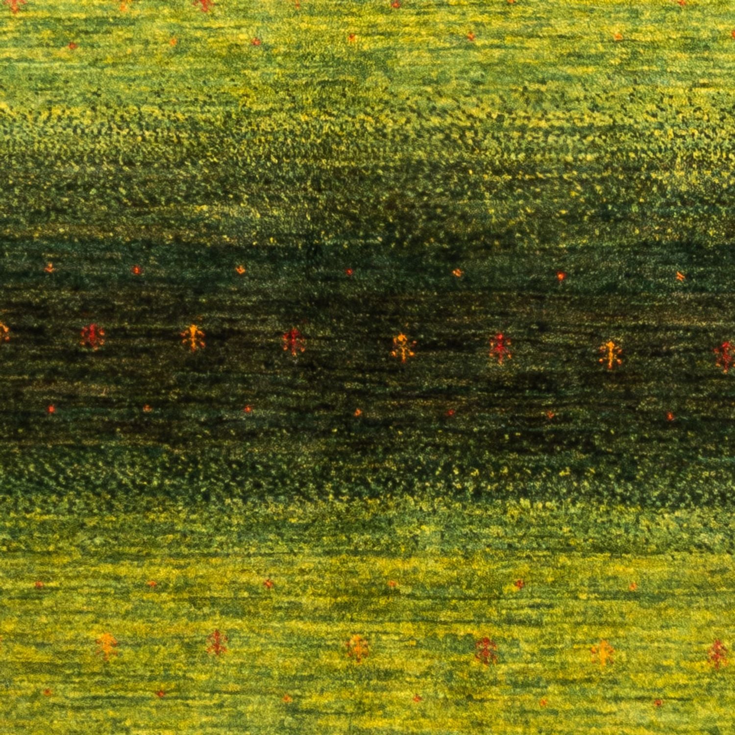 Gabbeh Tæppe - Loribaft Persisk - 236 x 166 cm - grøn