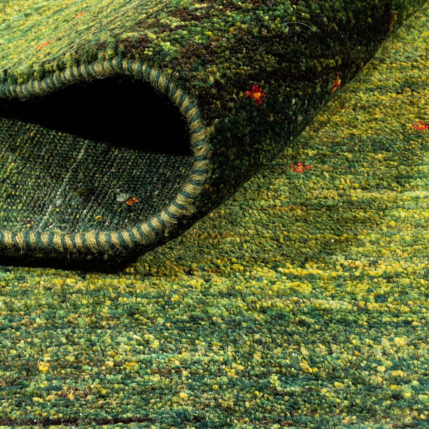 Gabbeh Tæppe - Loribaft Persisk - 236 x 166 cm - grøn