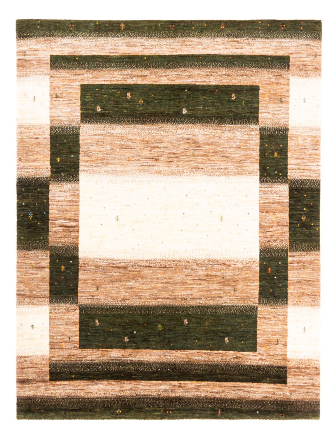 Gabbeh Tæppe - Loribaft Persisk - 228 x 179 cm - natur