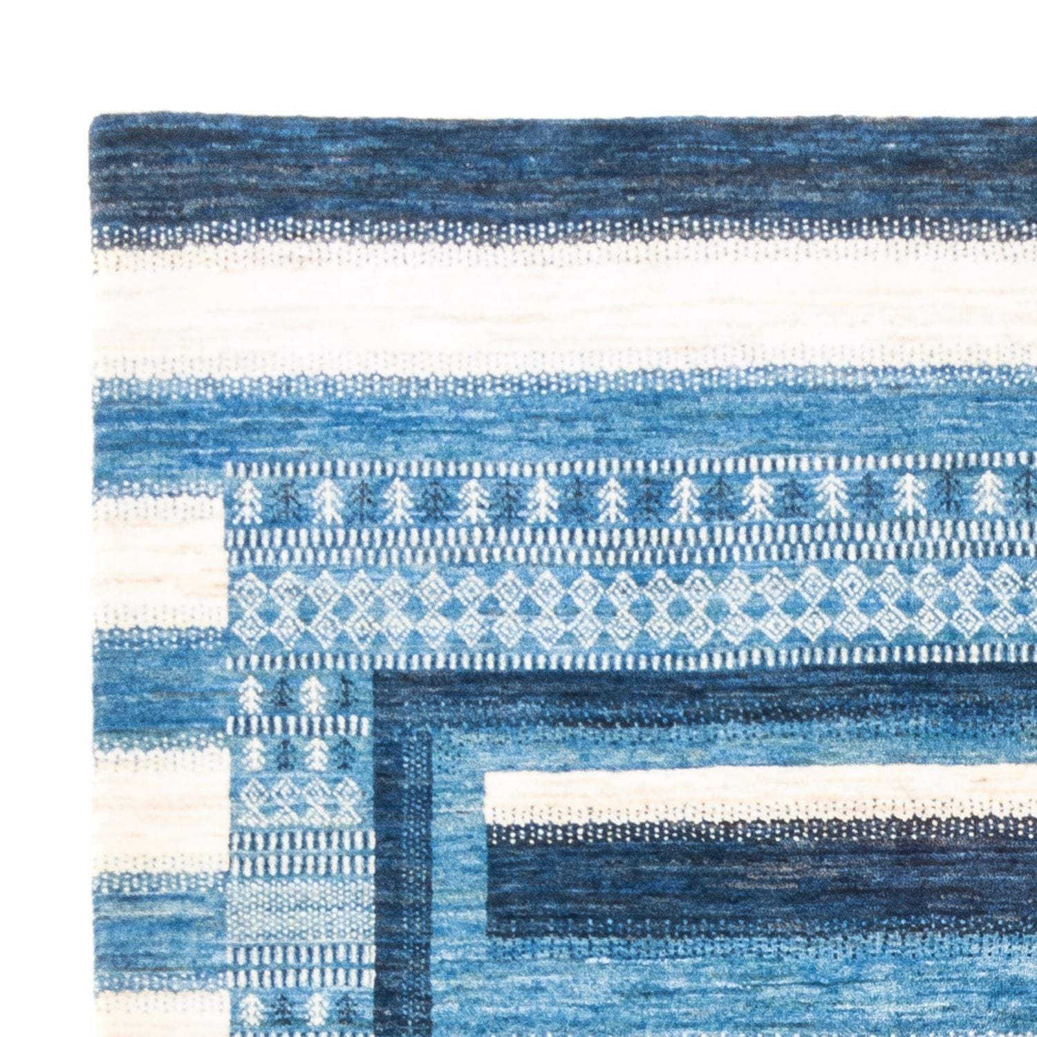 Gabbeh Tæppe - Loribaft Persisk - Royal - 222 x 172 cm - blå
