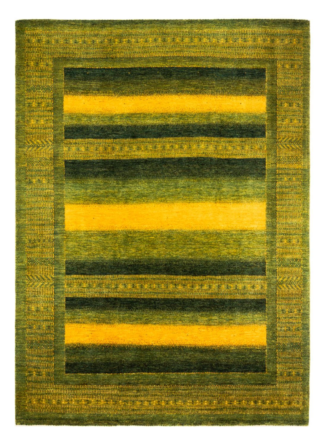 Gabbeh Tæppe - Loribaft Persisk - 298 x 216 cm - grøn