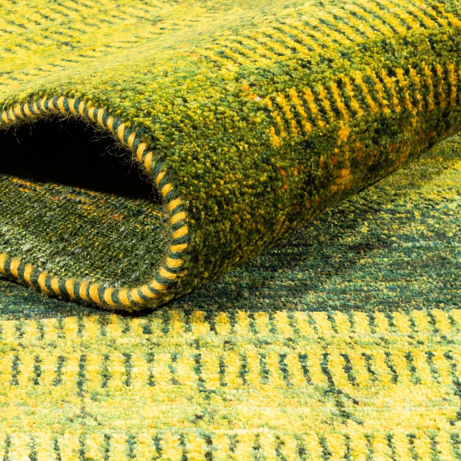Gabbeh Tæppe - Loribaft Persisk - 298 x 216 cm - grøn