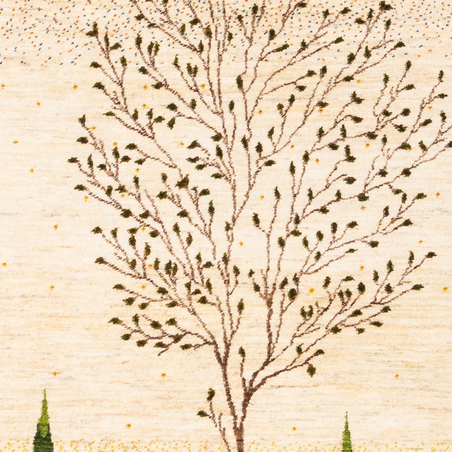 Gabbeh Tæppe - Loribaft Persisk - 175 x 129 cm - guld