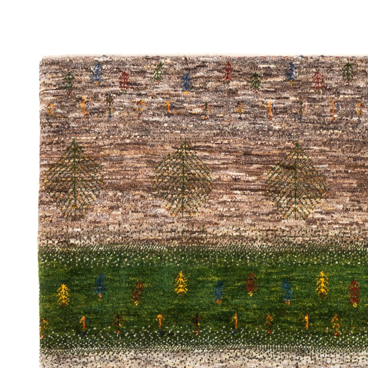 Gabbeh Tæppe - Loribaft Persisk - 174 x 117 cm - grå