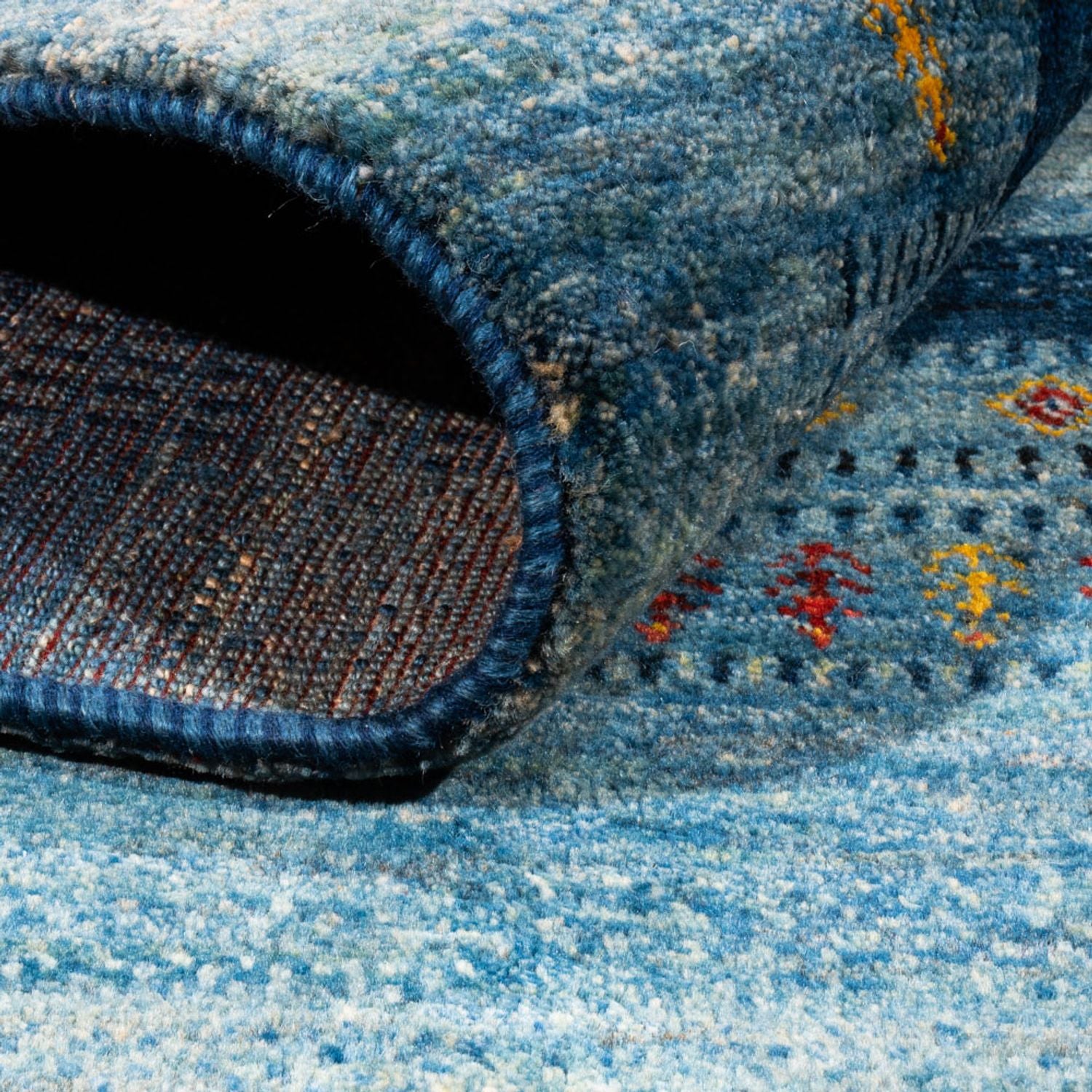 Gabbeh Tæppe - Loribaft Persisk - Royal - 180 x 123 cm - blå