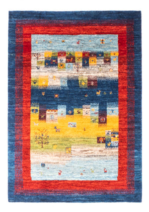 Gabbeh Tæppe - Loribaft Persisk - Royal - 141 x 107 cm - flerfarvet