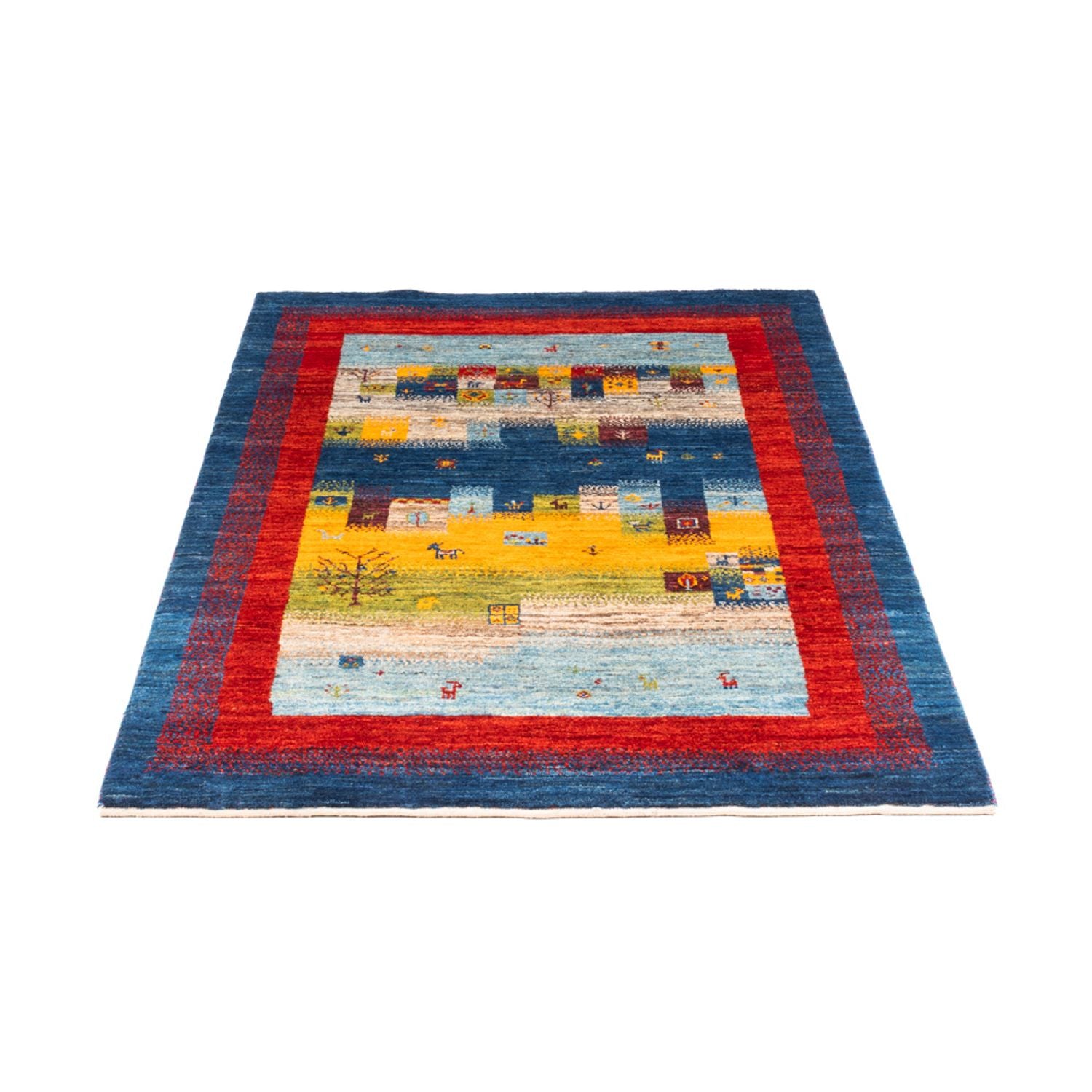 Gabbeh Tæppe - Loribaft Persisk - Royal - 141 x 107 cm - flerfarvet