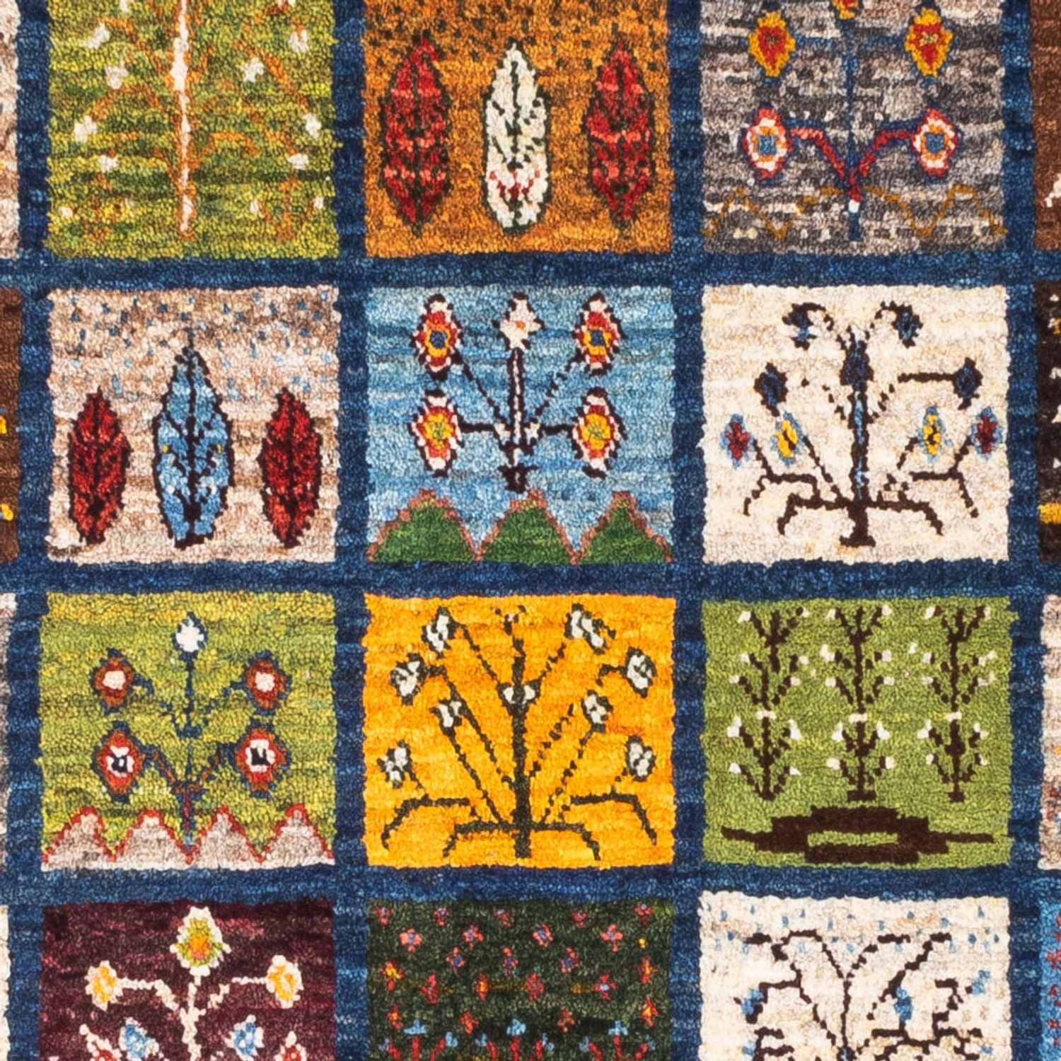 Gabbeh Tæppe - Loribaft Persisk - Royal - 132 x 86 cm - flerfarvet