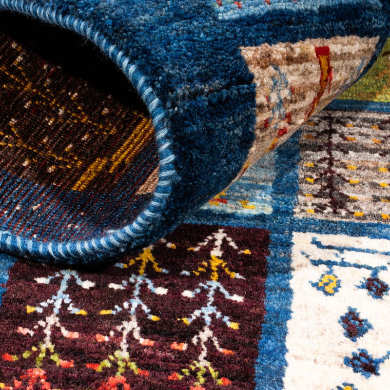 Gabbeh Tæppe - Loribaft Persisk - Royal - 132 x 86 cm - flerfarvet