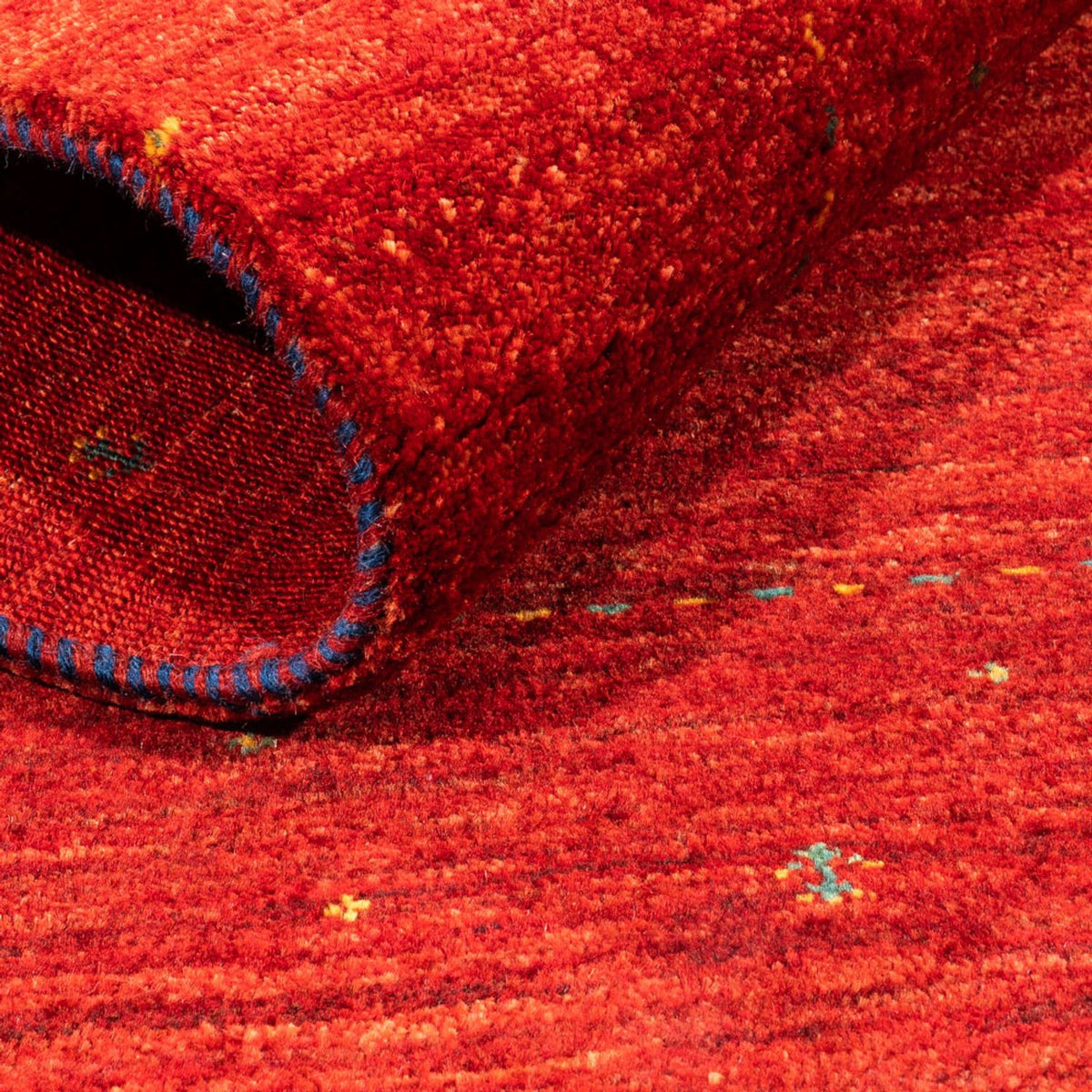 Gabbeh Tæppe - Loribaft Persisk - 125 x 85 cm - rød