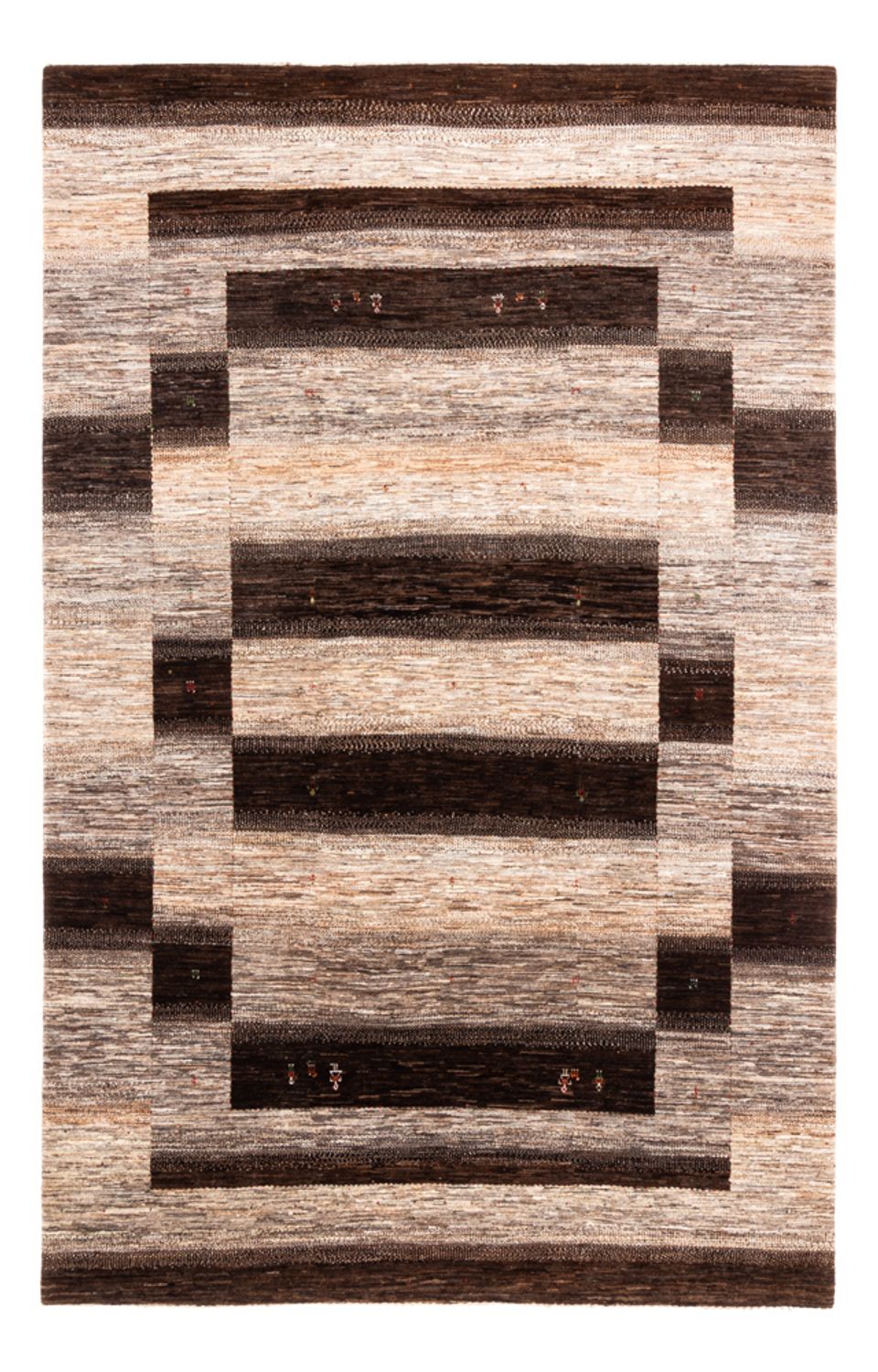 Gabbeh Tæppe - Loribaft Persisk - 311 x 208 cm - brun
