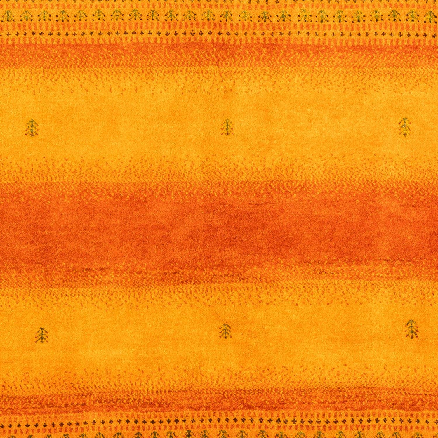 Gabbeh Tæppe - Loribaft Persisk - 200 x 154 cm - guld