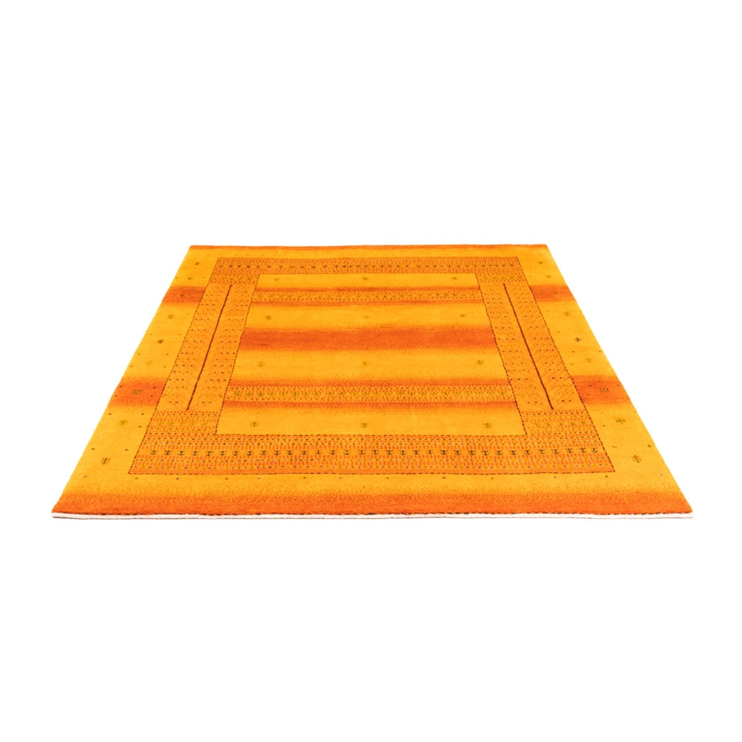 Gabbeh Tæppe - Loribaft Persisk - 200 x 154 cm - guld